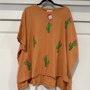 Cactus sequin Oversized T-Shirt